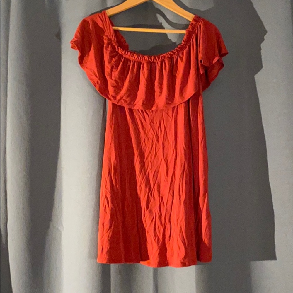 Off the shoulder Red Summer Dress